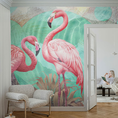 Fototapet barnrum med exotiska fåglar