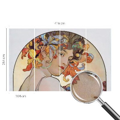 Självhäftande fototapet Färgglad jugend