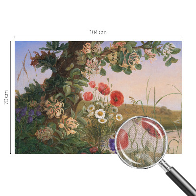 Peel and stick fototapet med ett blommigt motiv