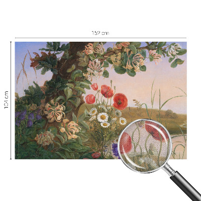 Peel and stick fototapet med ett blommigt motiv