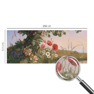 Peel and stick fototapet med ett blommigt motiv