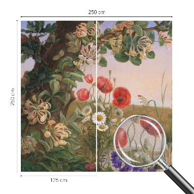 Peel and stick fototapet med ett blommigt motiv