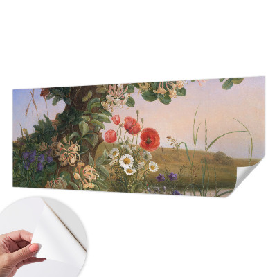 Peel and stick fototapet med ett blommigt motiv