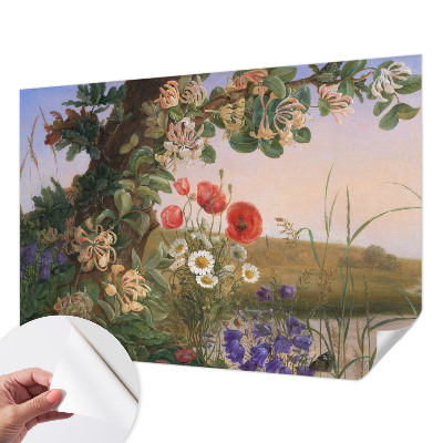 Peel and stick fototapet med ett blommigt motiv
