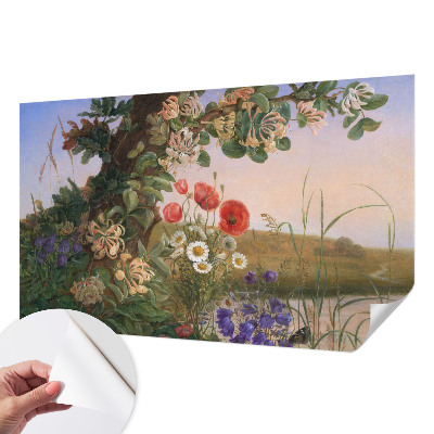 Peel and stick fototapet med ett blommigt motiv