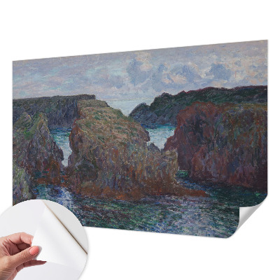3D fototapet med motiv av en klippig kust
