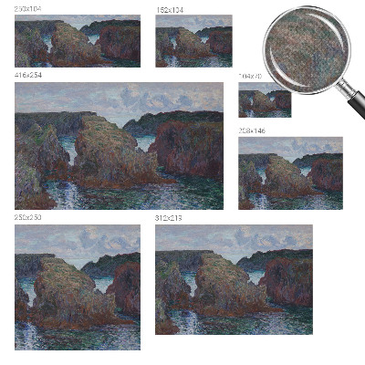 3D fototapet med motiv av en klippig kust
