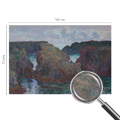 3D fototapet med motiv av en klippig kust