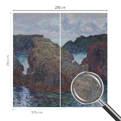 3D fototapet med motiv av en klippig kust