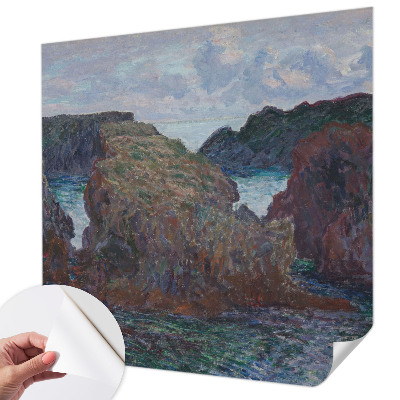 3D fototapet med motiv av en klippig kust