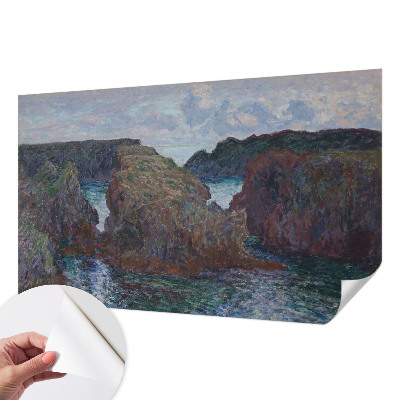 3D fototapet med motiv av en klippig kust