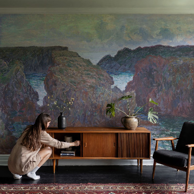 3D fototapet Klippig kust