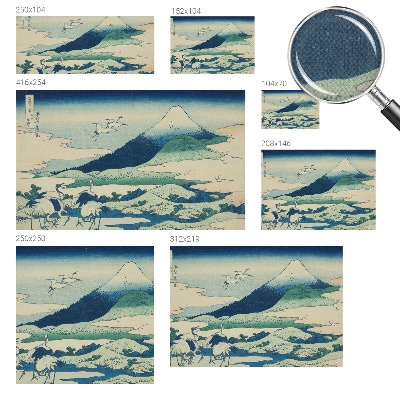 Peel and stick fototapet med motiv av kranar och berg