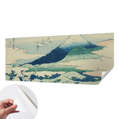 Peel and stick fototapet med motiv av kranar och berg
