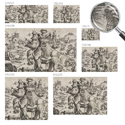 3D fototapet En grotesk strid