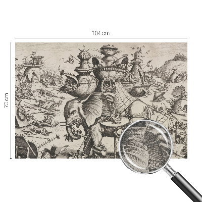 3D fototapet En grotesk strid