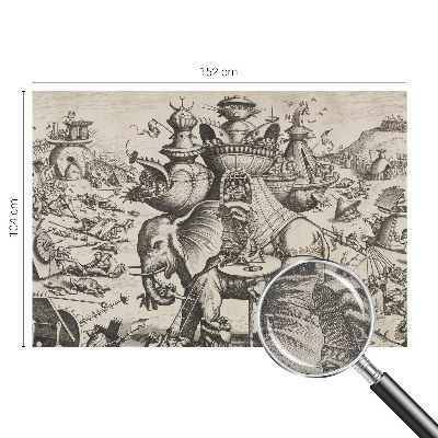 3D fototapet En grotesk strid