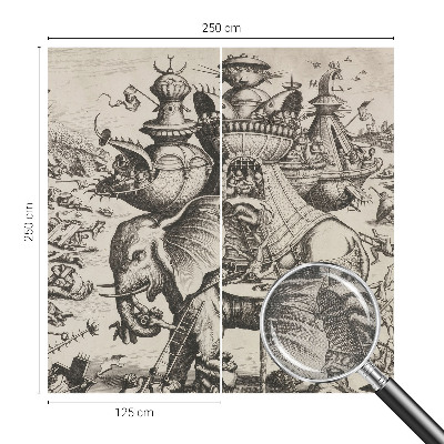 3D fototapet En grotesk strid