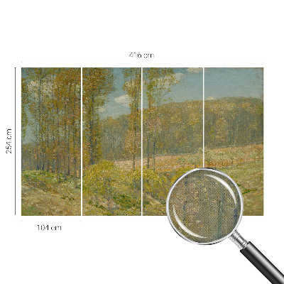 Självhäftande fotovägg med motiv av ett skogslandskap