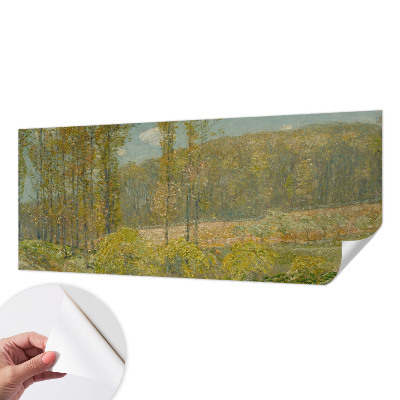 Självhäftande fotovägg med motiv av ett skogslandskap