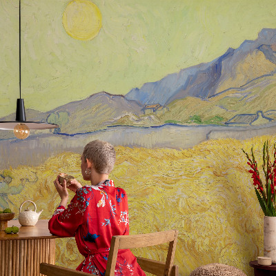 Fototapet barnrum Vetefält