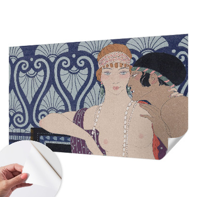 Peel and stick fototapet med motiv av ett konstnärligt par