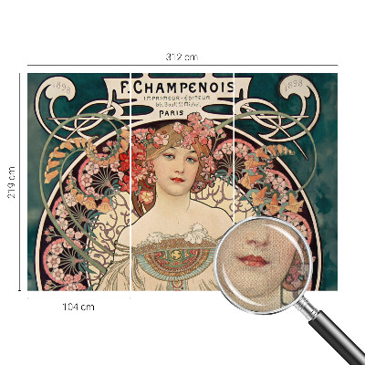 3D fototapet Blomsymmetri