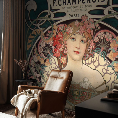 3D fototapet Blomsymmetri