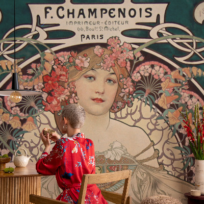 3D fototapet Blomsymmetri