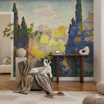 Fototapet barn med impressionistiska landskap för barnrum