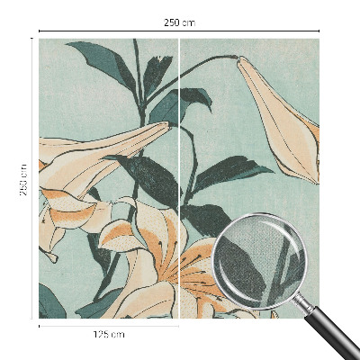 Självhäftande fotovägg Delikata liljor