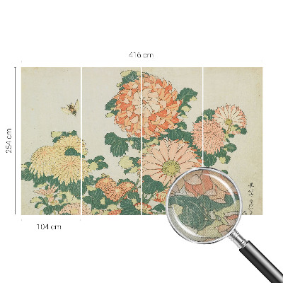 Peel and stick fototapet Krysantemumblommor