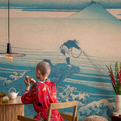 3D fototapet med motiv av havet