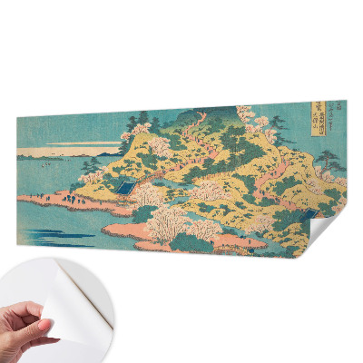 Fototapet barn med motiv av ett japanskt landskap