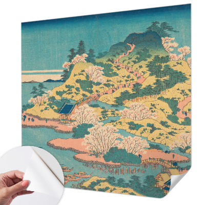 Fototapet barn med motiv av ett japanskt landskap