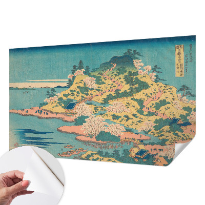 Fototapet barn med motiv av ett japanskt landskap