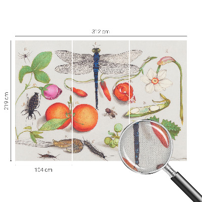 Fototapet för barn med en naturillustration