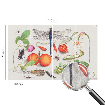 Fototapet för barn med en naturillustration