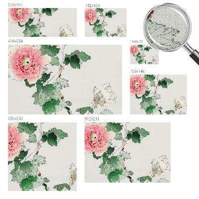 Självhäftande fototapet med ett blommönster i subtil design