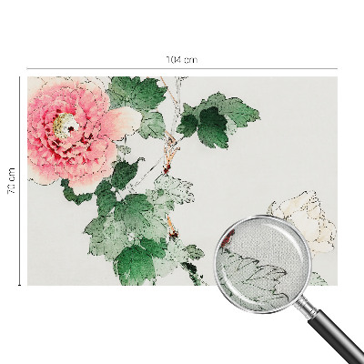 Självhäftande fototapet med ett blommönster i subtil design