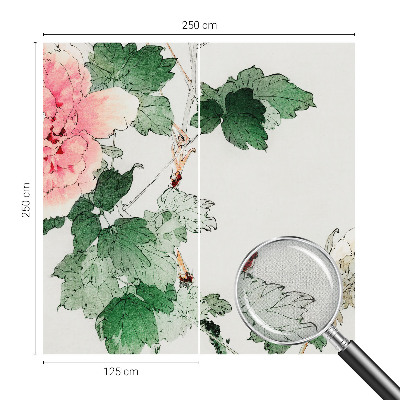 Självhäftande fototapet med ett blommönster i subtil design