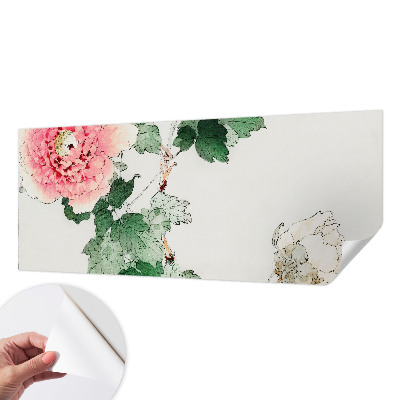 Självhäftande fototapet med ett blommönster i subtil design