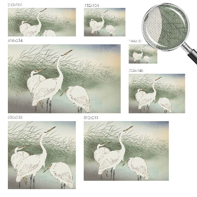 Peel and stick fototapet Hägrar i gräset