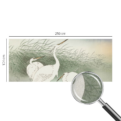 Peel and stick fototapet Hägrar i gräset