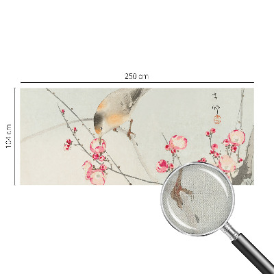 3D fototapet med motiv av en blomfågel