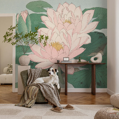 Fototapet barn med motiv av vattenlotus