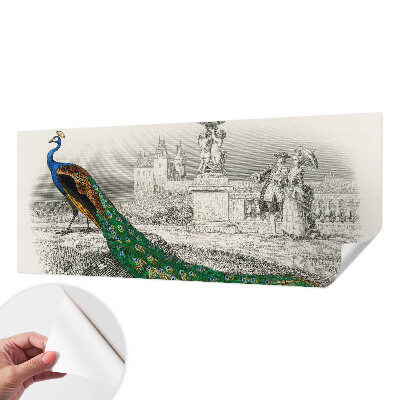 Fototapet för barn i en design med färgglada fjädrar