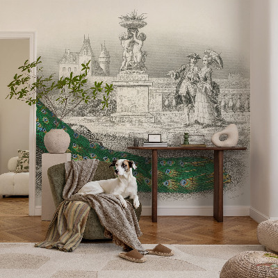 Fototapet för barn Färgglada fjädrar