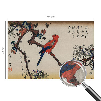 Självhäftande fototapet En fågel på en gren