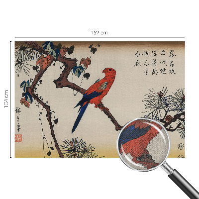 Självhäftande fototapet En fågel på en gren